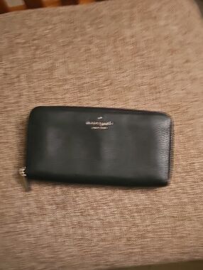 kate spade Black Zip-Around Leather Wallet